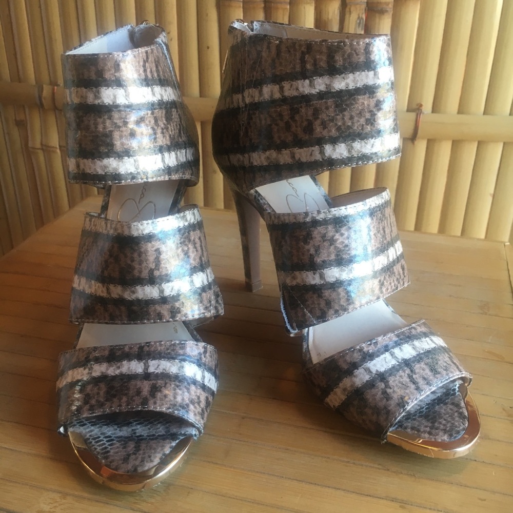 Jessica Simpson 6M Snake Print Heeled Sandal